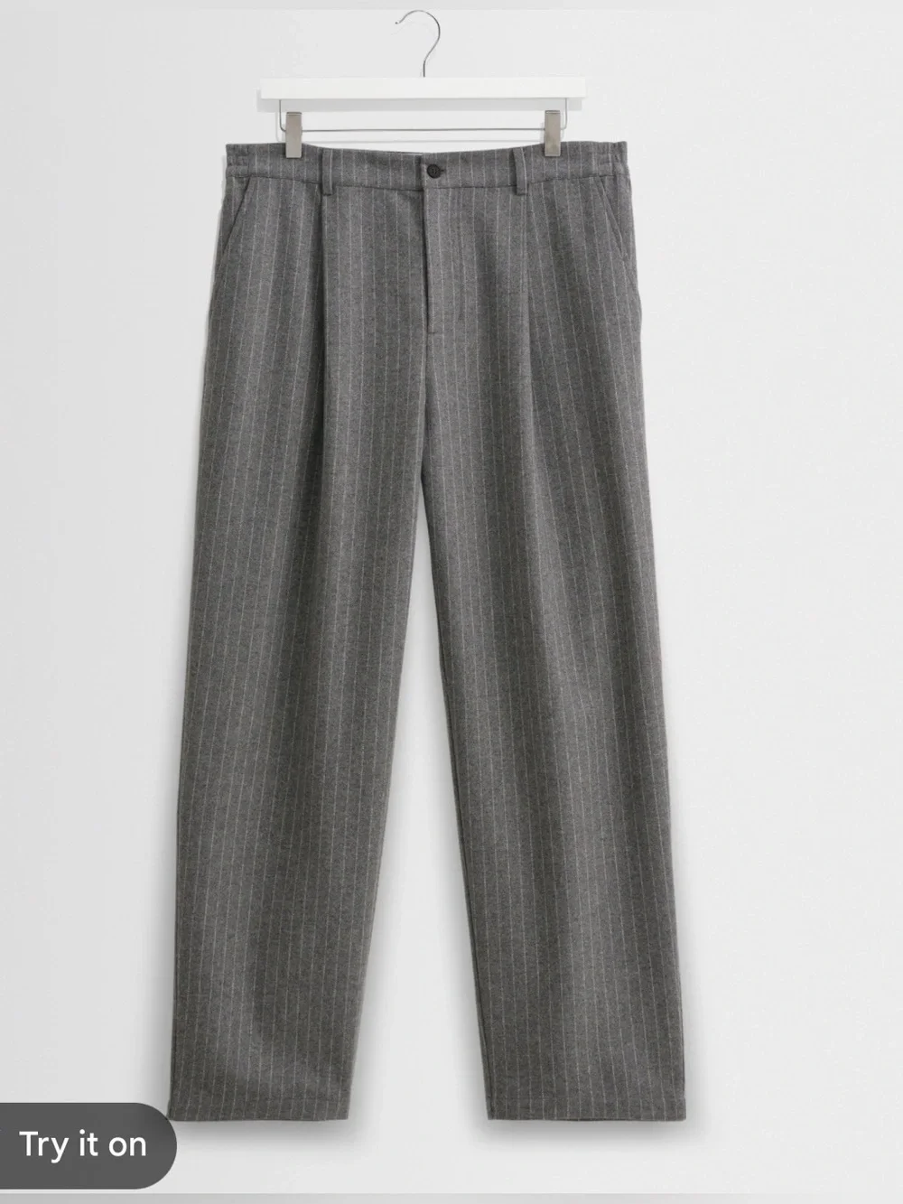 WAX London Men’s Charcoal Grey Pinstripe Trousers Wool blend , size 32
